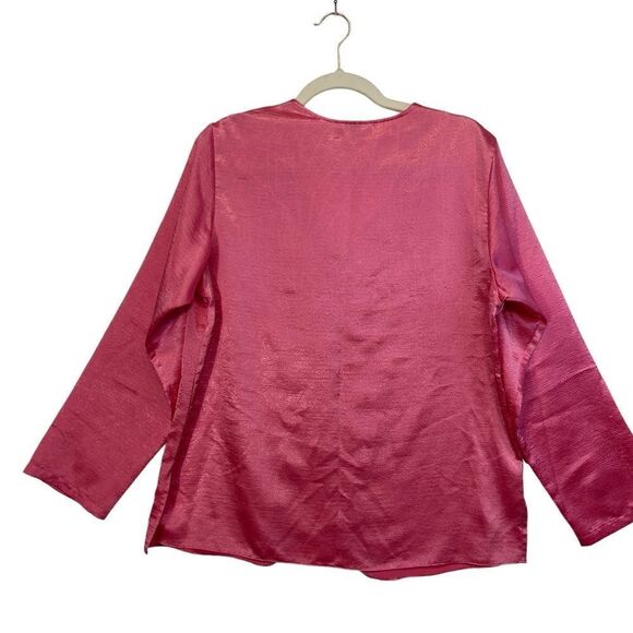 Vintage Victoria's Secret button up Vintage Gold Label PJ Top sz M - Picture 13 of 15